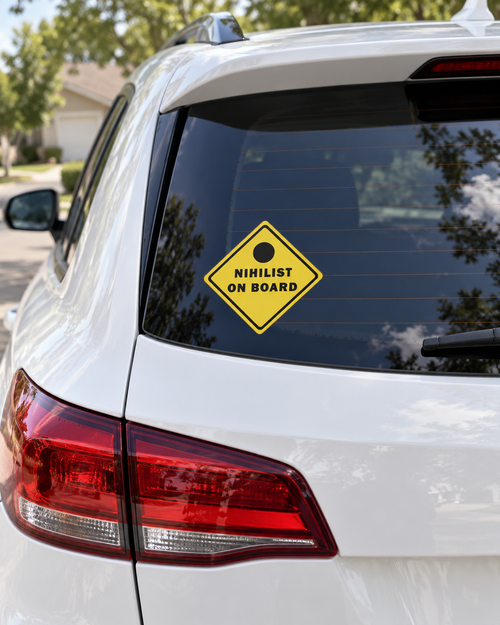 Car Sticker - Nihilist ON Board - Front Adhesive